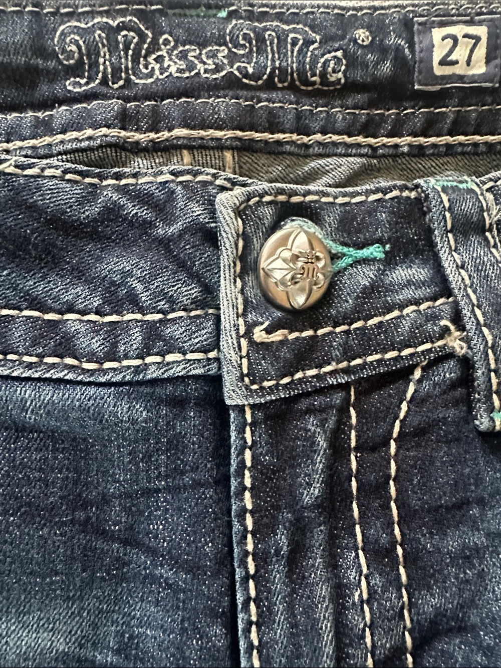 Miss Me Women's Wash Flared Jeans - Classic Stretch Denim Size 27 YT21 - Picture 9 of 15